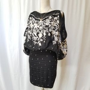 MAX STUDIO B & W Scarf Dress  NWT.  Sz S